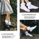 Women Ankle Socks,Lace Ruffle Frilly Comfortable Princess Socks Lace Socks (3 Pairs)