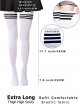 Women Thigh High Socks Halloween Cosplay Socks with Stripes Over Knee Socks (1 Pairs)