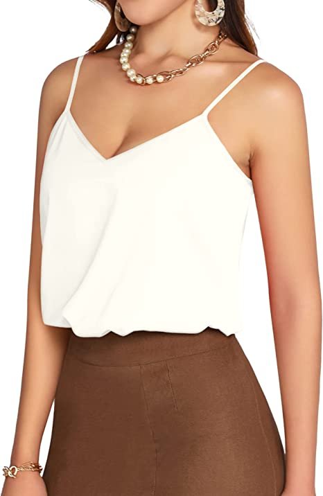 Women's Bodysuit V Neck Spaghetti Strap Tank Tops